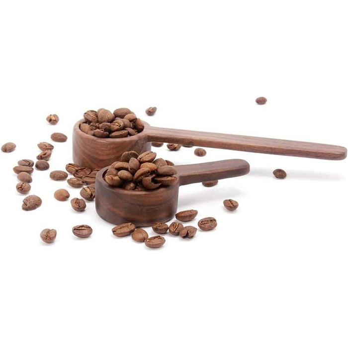 FBHappiness Walnut Wood Scoop, Measuring Spoon, Shovel, Coffee Beans, Bar, Kitchen, Home Baking Tool, Measuring Cup, Kitchen Measuring Tools (Color: short) (short)