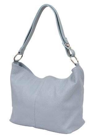 Сумка жіноча шкіряна AMBRA Moda GL005 блакитна через плече, хобо