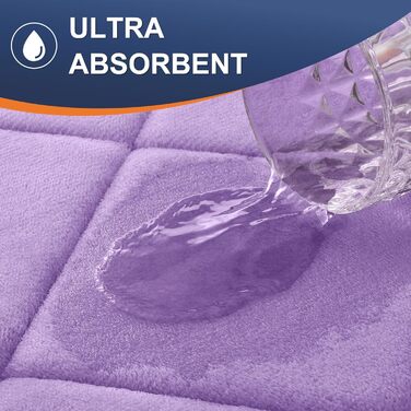 Килимок для ванної кімнати OLANLY з Memory Foam, 76 x 50 см, лавандовий