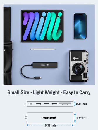 Lemorele Док-станція USB C хаб 11 в 1: 2*HDMI 4K, 3 USB 3.0/2.0, VGA, PD 100W, Audio, SD/TF, для Windows, MacBook, Dell, HP, Lenovo, Surface