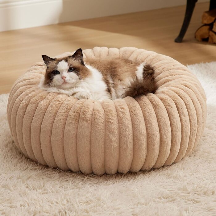 BEDSURE Ортопедичне ліжко для котів - м'яке кільце 51x51x15см, знімний чохол, неслизьке дно, для котів