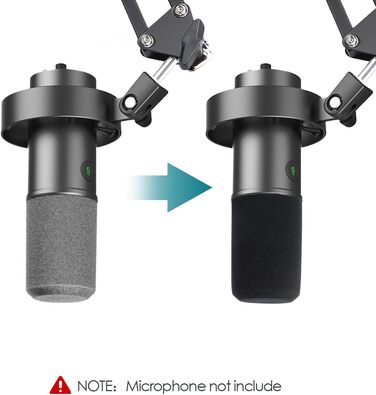 FIFINE K688 Тримач для мікрофона на підставці – кріплення для мікрофона з гнучким регулюванням, сумісний з FIFINE Recording XLR/USB мікрофонами, з кабелеутримувачами, для запису звуку, настільний, YOUSHARES