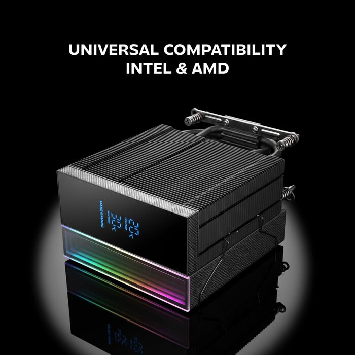 Система водяного охолодження Mars Gaming ML-LCD360 з LCD-дисплеєм, 600W, 3x 120mm ARGB вентилятори, для ПК, чорна