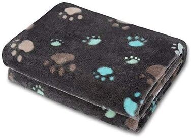 Плед для домашніх тварин Allisandro® Super Softe: теплий та м'який, 200x150 см, сірий. Плед для собак та котів, фліс