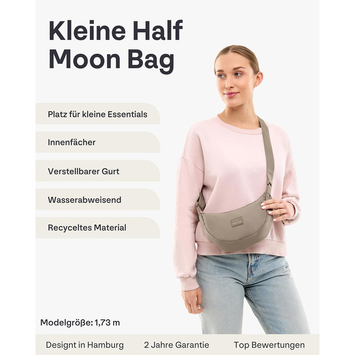 Сумка через плече Johnny Urban Ally Medium Desert Grey (1.3л) - Водовідштовхувальна Moon Bag для жінок та чоловіків