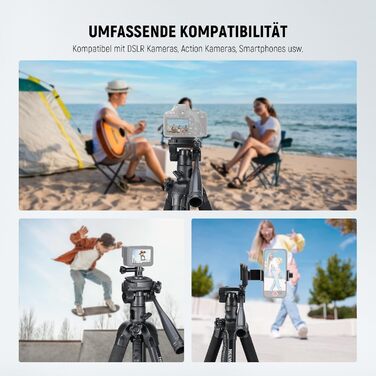 NEEWER Штатив для відеозйомки з пливним голкотримачем 72', сумісний з DJI RS Gimbal, для DSLR/Camcorder, максимальне навантаження 8кг (TP05)