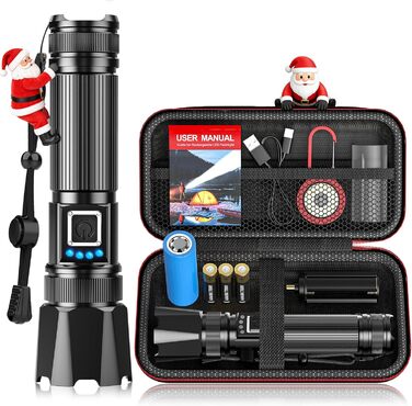 LED ліхтарик XHP70.2 на 1000000 люменів, перезаряджається, з зумом, 5 режимів, водонепроникний IP67, для кемпінгу, туризму, надзвичайних ситуацій SR5000S