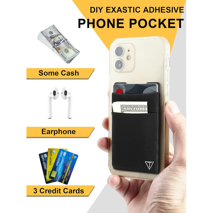 RFID-захисний картхолдер Pop-up, гаманець-картхолдер з монетницею, чорний