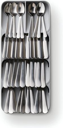 Joseph Joseph Drawer Store – великий органайзер для столових приборів, 8 відділень, на 48 предметів, сірий