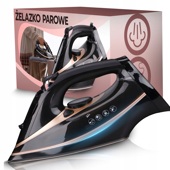 Парова праска 8в1: висока потужність 2600 Вт, керамічне покриття, системи Anti-Calc та Anti-Drip