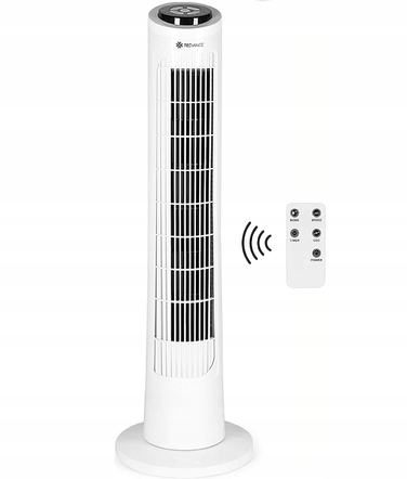 Колонний вентилятор TecVance Tower Fan, білий