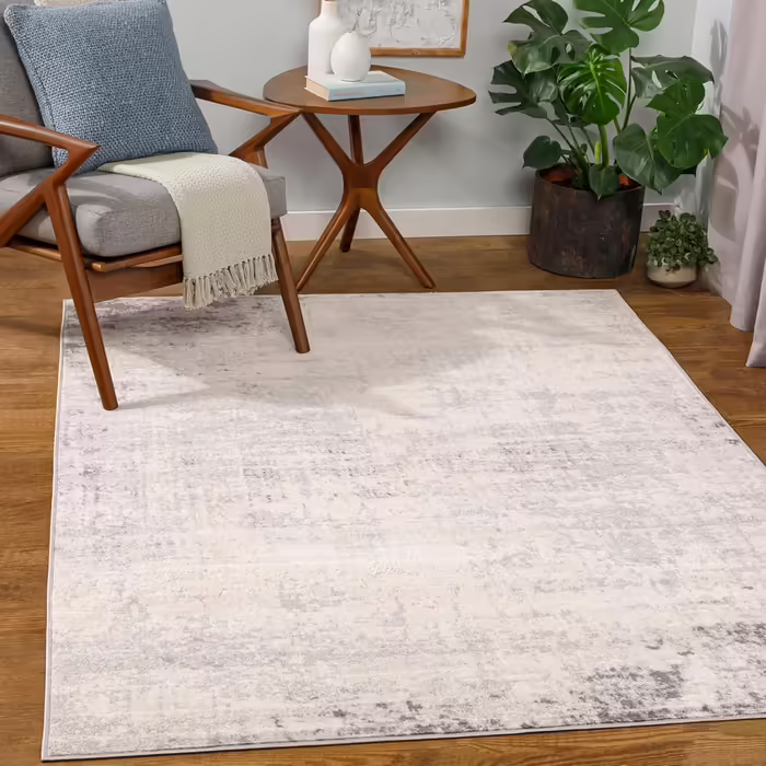 Surya Utrecht Living Room Rug – Abstract Design with Marble Look for Living Room, Dining Room, Bedroom - Large Marble Rug, Soft Short Pile Carpet 120x170cm in Ivory, Cream Grey, and Grey 120x170cm