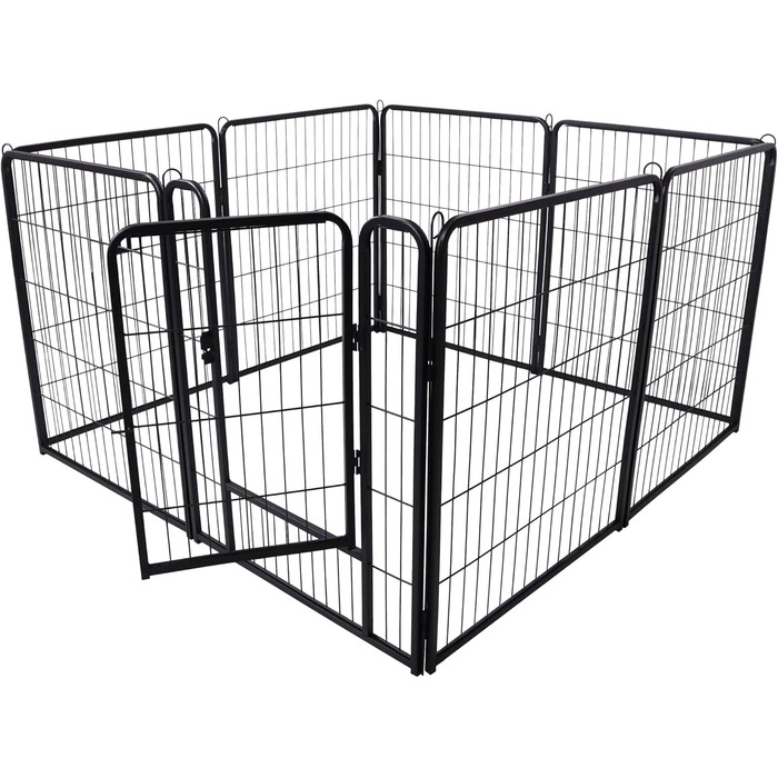 Клітка для собак, котів та тварин, металева, розкладна, 8 секцій, 80x65 см