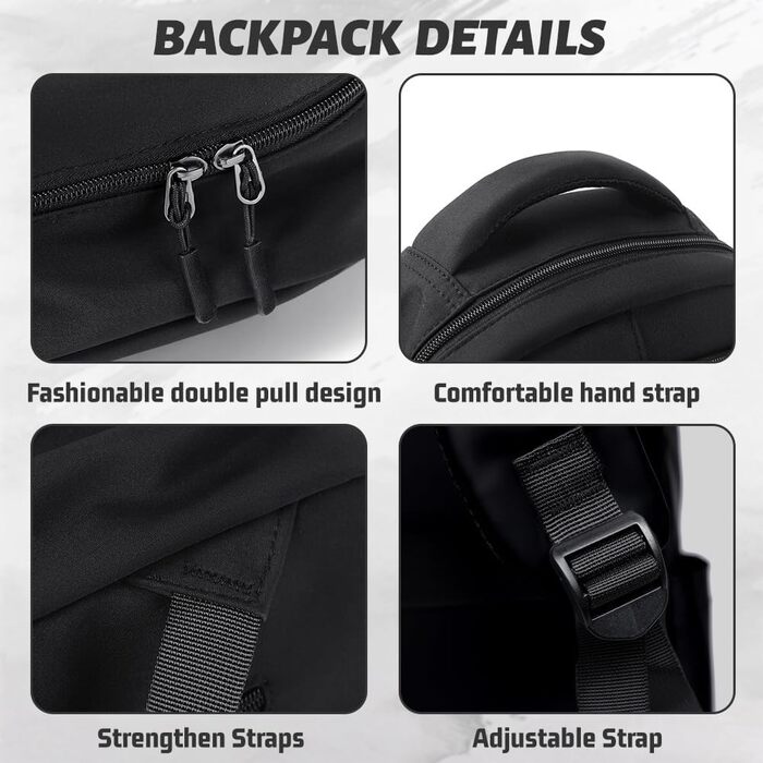 Шкільний рюкзак для дівчаток та хлопців підлітків, рюкзак для жінок та чоловіків, рюкзак для ноутбука 15,6 дюймів, повсякденний туристичний рюкзак, водонепроникний рюкзак, рюкзак для коледжу (#2 Чорний-a)