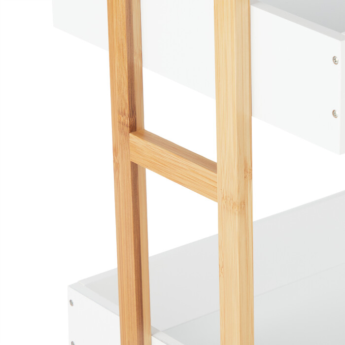 Relaxdays Bamboo Serving Cart with 4 Tiers