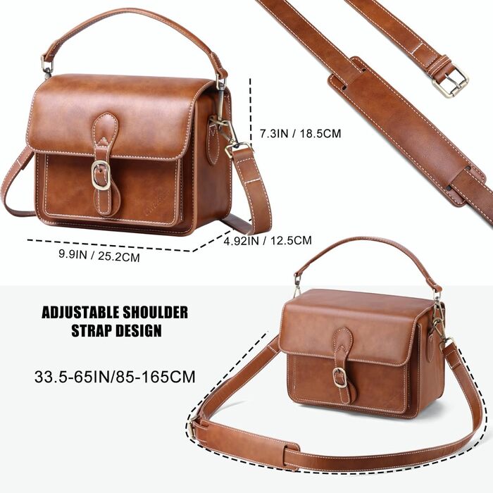 Сумка для камери Cwatcun Kaeratasche - водонепроникна сумка для камери Canon, Nikon, Sony DSLR/Mirrorless (Коричнева)