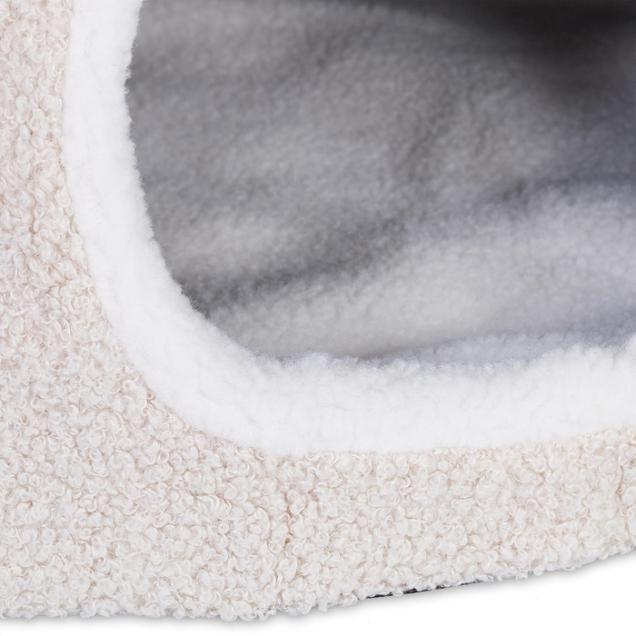 Будиночок для кота Relaxdays з подушкою та іграшками, бежевий, 40x39 см