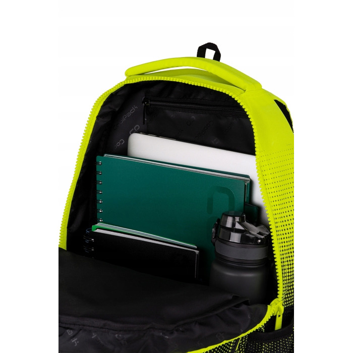 Багатофункціональний шкільний рюкзак CoolPack, чорний з жовтими та золотистими елементами, 29 л