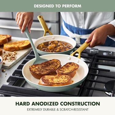 Сковорода GreenPan Reserve Pro, 20.3 см, керамічне антипригарне покриття, нержавіюча сталь, NSF-сертифікована, для плити та духовки, блакитний колір