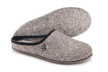 Чоловічі фетрові тапочки ESTRO - теплі зимові халапи для дому, сірий колір, розмір EU 45, широка форма