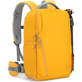 Рюкзак для камери Tarion TR-XL жовтий, водонепроникний, для DSLR з відділенням для ноутбука 15.6 дюймів та дощовиком