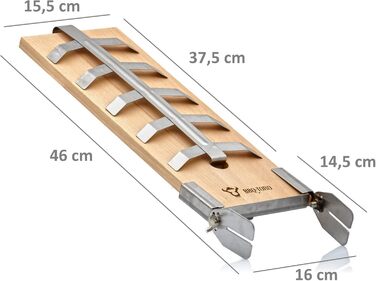 Дошка для гриля та копчення лосося та риби BBQ-Toro з тримачем, бук