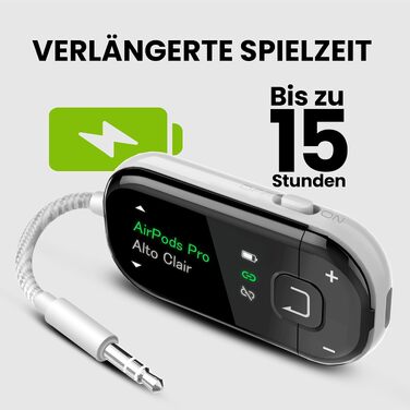 Bluetooth-адаптер для літака Avantree Voyager з підтримкою Auracast, білий