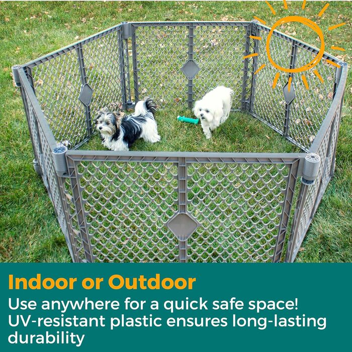 Лейтстілл для собак North States MYPET Petyard Laufstall: 6 панелей, 66 см, для дому та вулиці