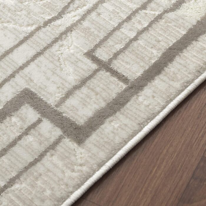 Килимок для вітальні SANAT Harmony - короткий ворс, 120x160 см, підходить для різних кімнат, сертифікат Öko-Tex 100, класичний бежевий