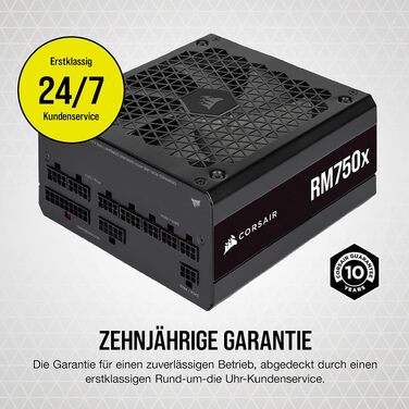 Блок живлення Corsair RM850x (2021) 850W, повністю модульний, низький рівень шуму, сертифікація 80 PLUS Gold, чорний