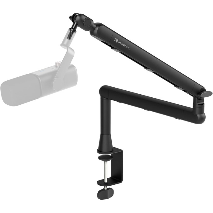 Підставка для мікрофона NearStream ST20 з поворотним кріпленням 360°, регульована висота та адаптер 3/8-5/8 - для подкастів, стрімінгу, геймінгу, офісу