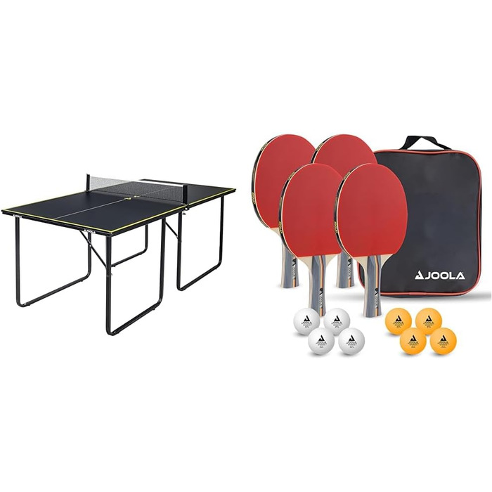 Стіл для пінг-понгу JOOLA Midsize, комплект з сіткою, сірий (для відпочинку, домашній)