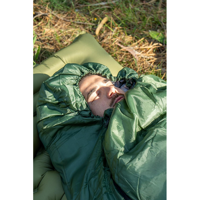 Універсальний спальний мішок для дорослих та дітей на 4 сезони, ultralight для кемпінгу, походів та подорожей, зелений