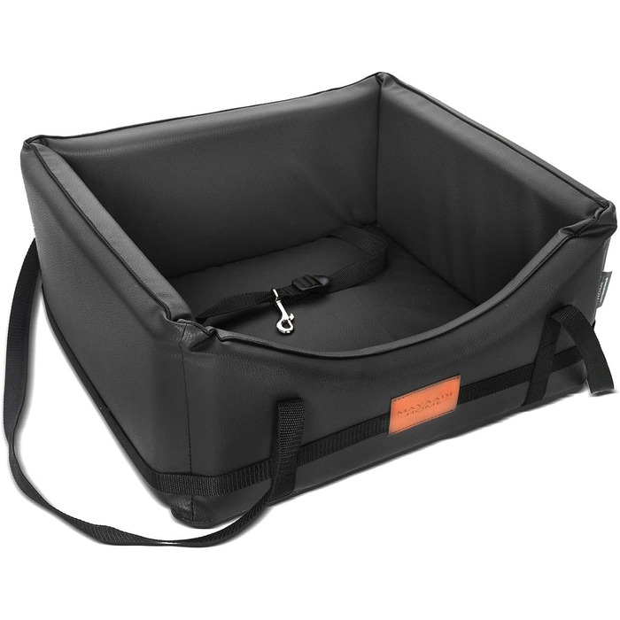 Автоматик для собак Mayaadi-Home: крісло-ліжко для собак з штучної шкіри, чорний, розмір M (50x45 см)