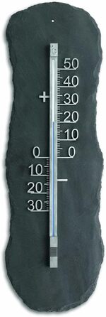 TFA Dostmann Analog Outdoor Thermometer, Slate, 12.5012, Weatherproof, Outdoor Temperature Control