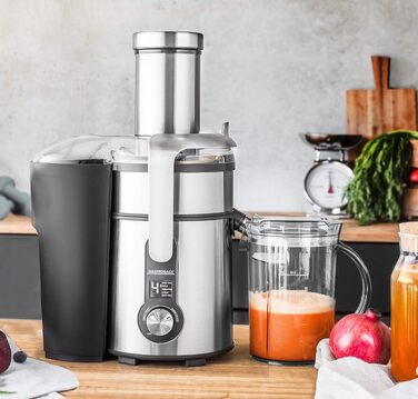 Центрифужна соковижималка Gastroback 40151 Design Multi Juicer Digital, 1300 Вт, XXL завантажувальний отвір 84 мм, 5 швидкостей