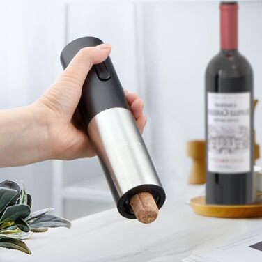 Електричний відкривачка вин CIRCLE JOY - автоматичний штопор з ножем для фольги, нержавіюча сталь