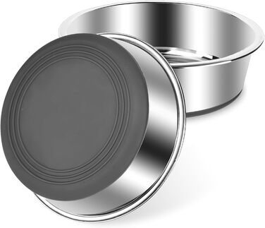 Набори мисок для собак з нержавіючої сталі (4 шт.) з антиковзким дном, для корму та води, підходять для собак маленьких, середніх та великих порід. Миски для собак з нержавіючої сталі, об'єм 900 мл.