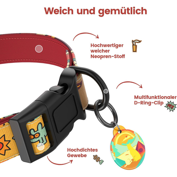 Набір повідка та нашийника для собак, регульований, для щоденних прогулянок, червоний, XS (22-30 см, повідка 1.5 м)