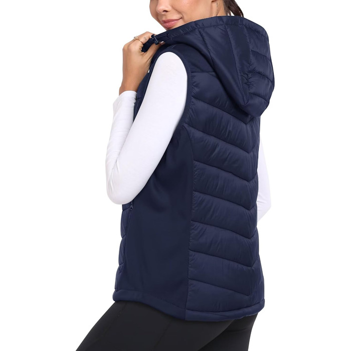 Легка жіноча жилетка MoFiz з пуху, без рукавів, для активного відпочинку, туризму та подорожей (Блакитна, L)