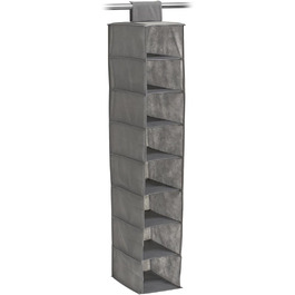 Органайзер для зберігання Zeller 14614 з 8 відділеннями, флізелін, тканина, сірий, 18x30x105 см