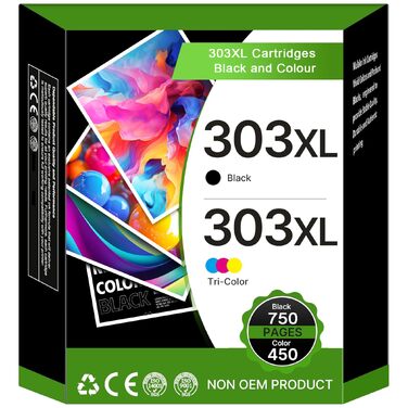 Картриджі ColoWorld 303XL для принтерів HP Envy Inspire 7200e 7220e 7900e 7920e, Envy Photo 6200 6230 7800, Tango X Smart, Multipack (2 шт.)