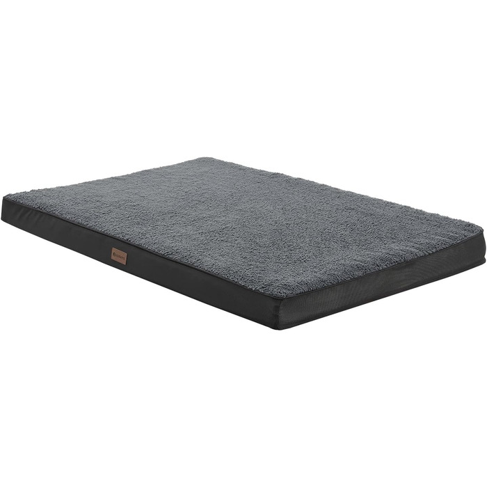 Ортопедичне ліжко для собак Juskys Milow, 76x51 см, сіре - м'яке та стабільне, знімний та пральний чохол - подушка для собак, килимок для маленьких собак