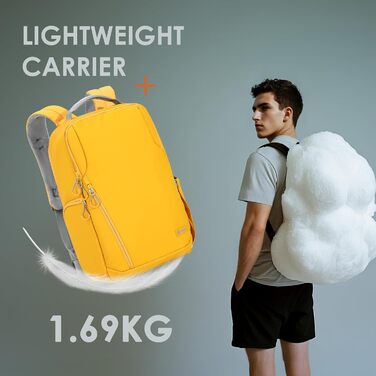 Рюкзак для камери Tarion TR-XL жовтий, водонепроникний, для DSLR з відділенням для ноутбука 15.6 дюймів та дощовиком