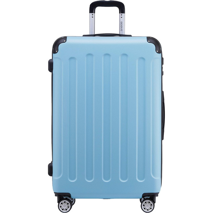 Чохол-валіза BEIBYE з кодовим замком та 4 колесами (Чорний, Гляційно-блакитний, Великий-76см)