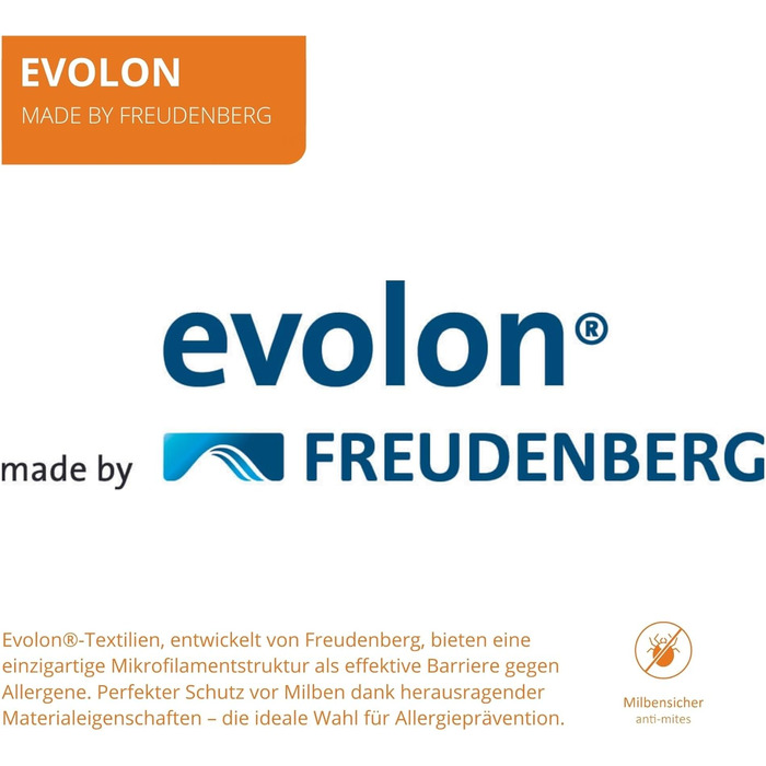Sleepling Mattress Cover 90x200 cm, Evolon Encasing for Allergy Sufferers, Allergy & Anti-Mite Protection for House Dust Allergy Sufferers, Mattress Cover for Mattresses up to 20 cm, 95°C Washable, Made in Germany