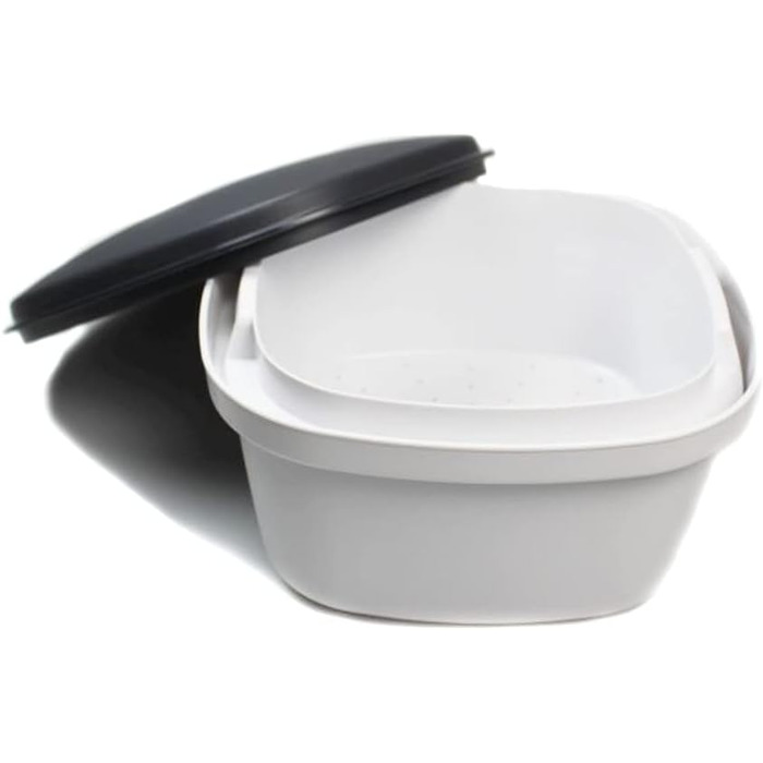 Термосито-сервер Tupperware Thermo-Duo 2,25 л, чорний/білий, для збереження тепла