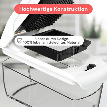 Набір для нарізки овочів та фруктів 9-в-1 (білий) - нарізач, спіралізатор, шинкувальник