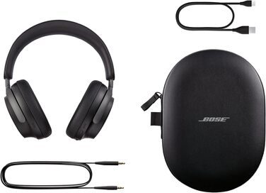 Бездротові навушники Bose QuietComfort Ultra Over-Ear з активним шумозаглушенням, Spatial Audio (просторовий звук), до 24 годин автономної роботи, чорні