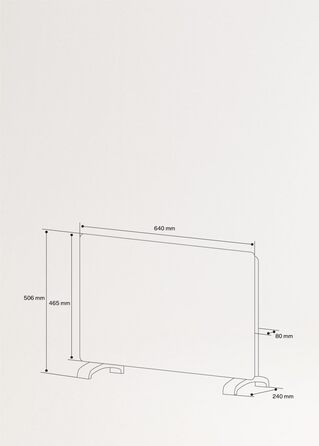 Електричний конвектор CREATE/WARM Crystal 2000W з WiFi, LED-сенсорний екран, 2 режими (1500W, Чорний)